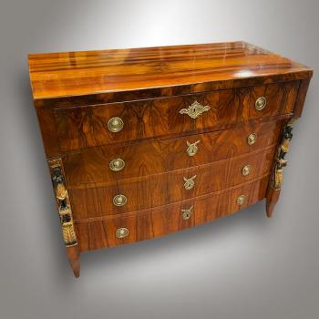 Secrétaire Chest - bronze, solid walnut wood - 1820 Secrétaire Chest - bronze, solid walnut wood - 1820