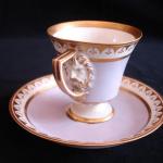 Cup and Saucer - white porcelain - 1813