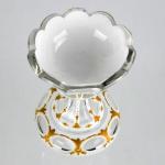 Glass Pedestal Bowl - clear glass, layered glass - 1860