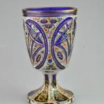 Glass Goblet - enamel, cobalt - 1855