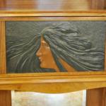 Cupboard - marble, solid walnut wood - 1910