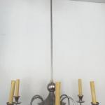 Chandelier in white metal and thin arms