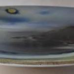 Decorative plate with sailboat and cliffs - Viller