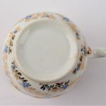 Cup and Saucer - white porcelain - Fischer & Reichenbach Bohemia - 1840