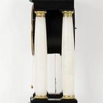 Column Mantel Clock - alabaster, wood - Leopold Schrumpf in Brn - 1840