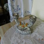Porcelain Candle Holder - white porcelain - 1800