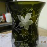 Vase - green glass - 1960