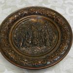 Wall Plate - patinated ceramics - Johann Maresch: (1821 - 1914) Bohemia - 1870