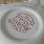 Plate - white porcelain - Staffordshire England - 1960