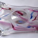 Bowl of blown glass - Max Verboeket, Kristalunie 