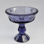 Glass Pedestal Bowl - cut glass - 1930