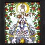 Reverse glass painting - Infant Jesus of Prague