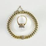 Set of Jewelry - yellow gold, diamond - 1890