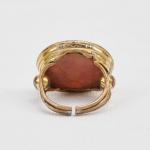 Ring - gilded metal, Agate - 1800