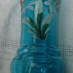 Glass Vase - blue glass - 1900