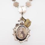 Medallion - Czech garnet, tombac - 1890