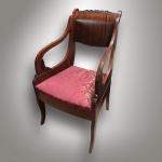 Art Nouveau pair of armchairs, mahogany, around 1900