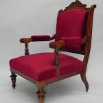 Armchair - solid walnut wood - 1880
