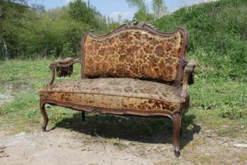 Sofa - walnut wood - 1870