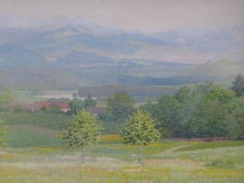 Monogram J. P. W. - View of the open landscape und