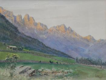 Mountain Landscape - Franz Moro (1875 - 1961) - 1909