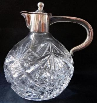 Cut glass jug with silver - Theodor Mller, Weimar