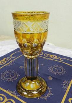 Glass Goblet - clear glass - 1880