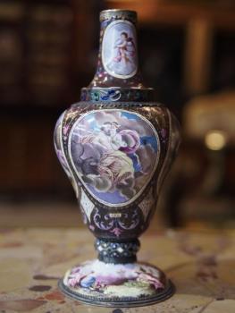 Vase - enamel, silver - 1880