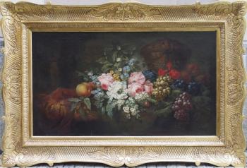 Still Life with Flowers - Etienne Lon TREBUTIEN (1823-1871) - 1860