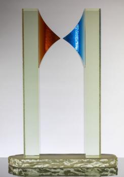 Glasswork - clear glass, melted Glass - Vladimr Klein (1950) - 1993