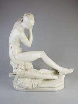 Porcelain Lady Figurine - white porcelain - Porcelnka Me - Meissen - 1970