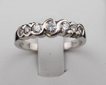 Ring Riviera with diamonds approx. 0,40 ct an