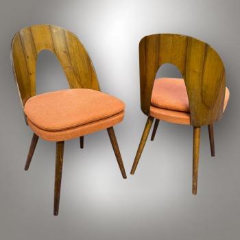 Four Chairs - solid beech, solid walnut wood - Antonn uman (1924 - 1988) - 1960