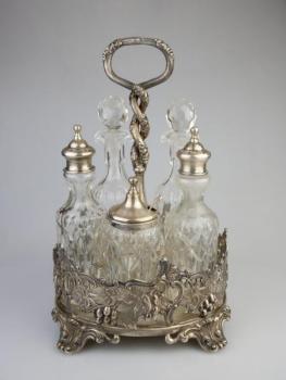 Silver Table Set - cut glass, silver - 1890