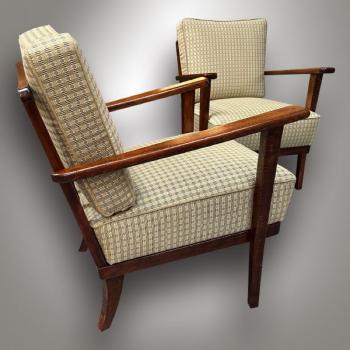 Pair of Armchairs - solid beech - 1940