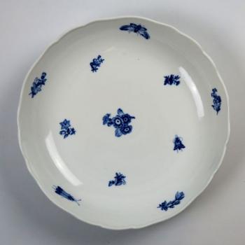 Bowl - white porcelain, cobalt - 1870