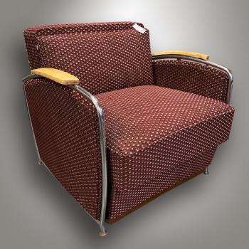 Armchair - solid beech, chrome - 1960