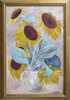 Bohumira Jezkova Hruskova - Sunflowers in a jug