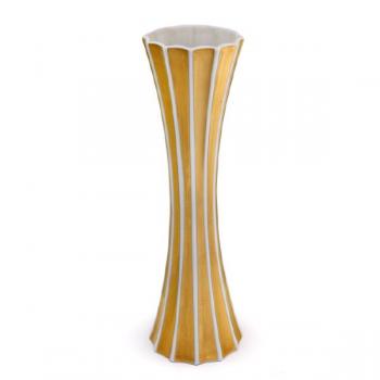 Pavel Jank: Vase hollowed out large golden stripe