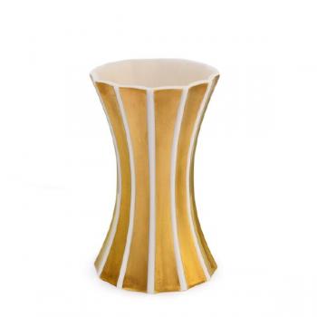 Pavel Jank: Vase hollowed out small golden stripe