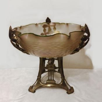 Art Nouveau table top with montage