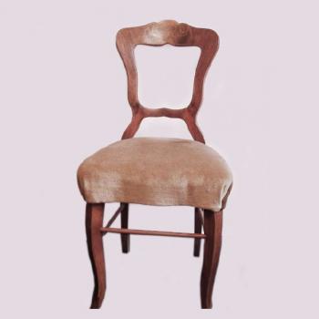 Pair of Chairs - walnut veneer - 1860