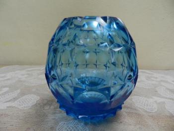 Vase - glass, cut glass - 1950