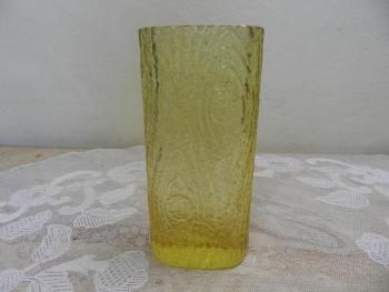 Vase - glass, yellow glass - 1975