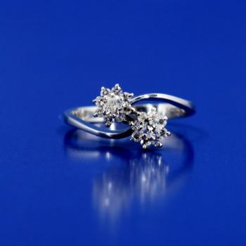 White Gold Ring - white gold, diamond - 2000