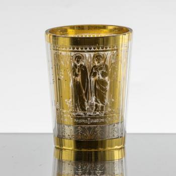 Glass Goblet - clear glass - 1920