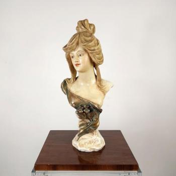 Bust - ceramics - Bernard Bloch, Dub u Teplic - 1900