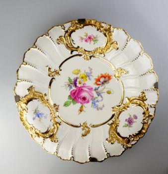 Plate - painted porcelain - Porzellan-Manufaktur Meissen - 1880