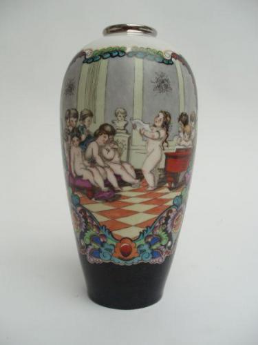 Porcelain Vase - white porcelain - Vclav Podhrzsk Bohemia - 1936