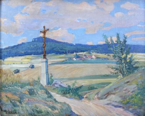 Fr. Castek - Landscape with path and Gods torment